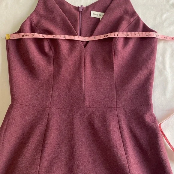 DRESS THE POPULATION Isabelle Orchid Purple Crepe Mermaid Midi Dress XS - Picture 10 of 12
